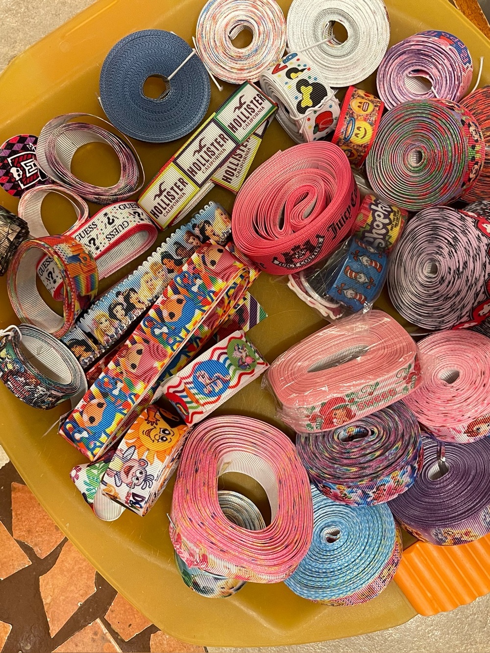 Assorted Disney Themed Ribbon And other craft items Bundle